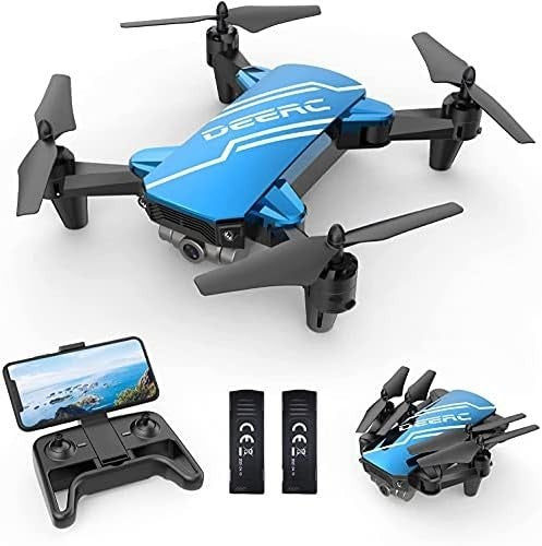Mini Foldable Drone 720P HD Camera | Voice Control, 3D Flips, 2 Batteries