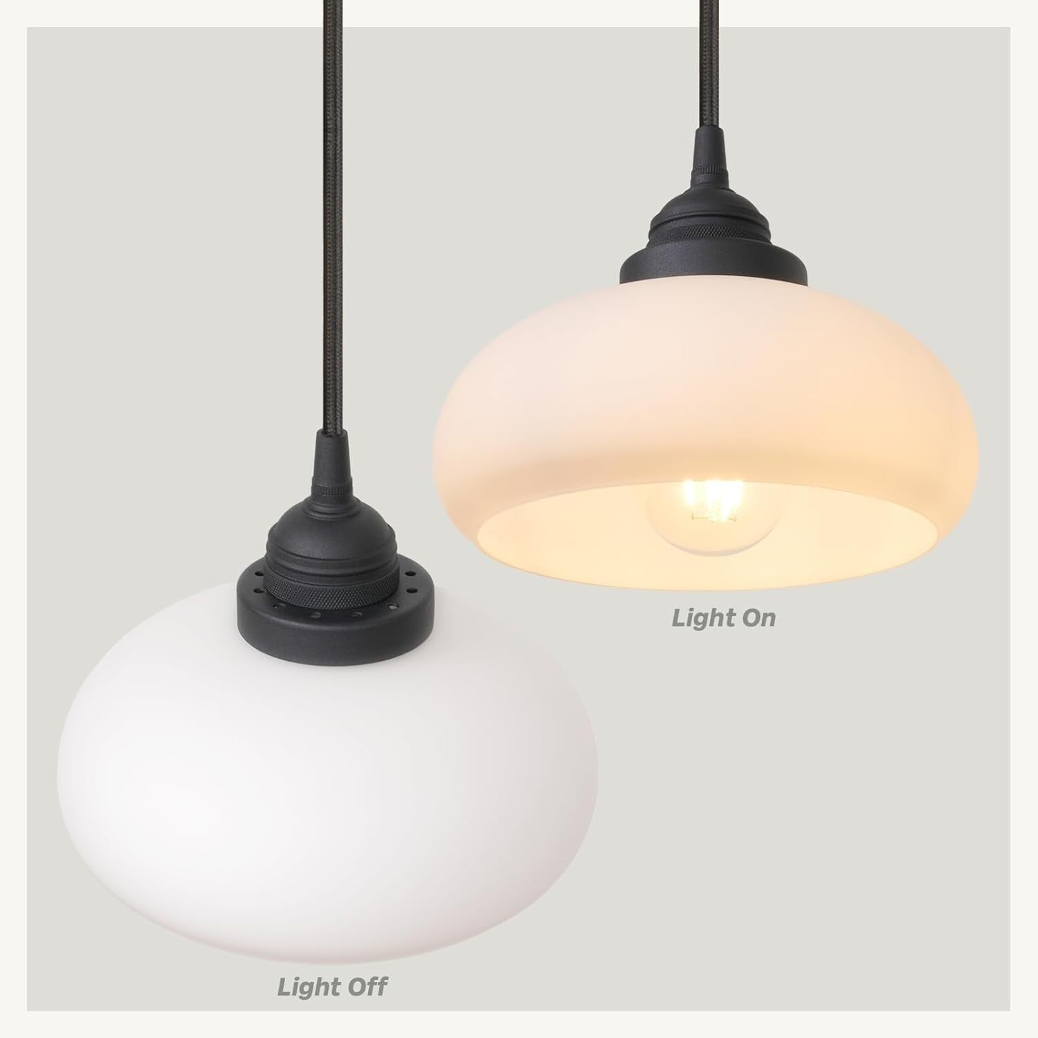 Modern Glass Pendant Ceiling Light Hanging Lamp E27 Fitting Home Lighting