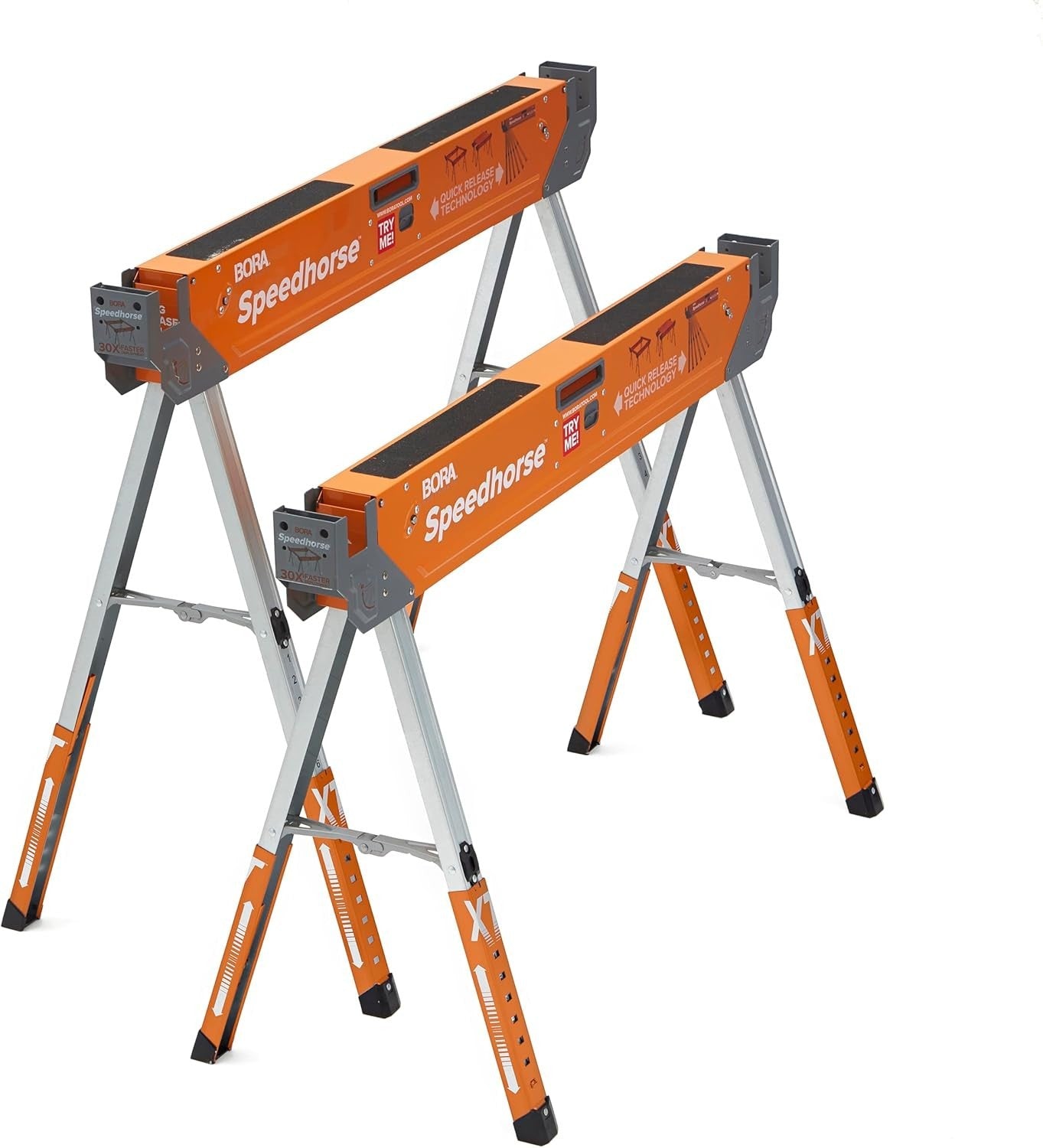 Speedhorse XT Sawhorses 2 Pack Adjustable 30–36" 1500lbs Each Heavy Duty