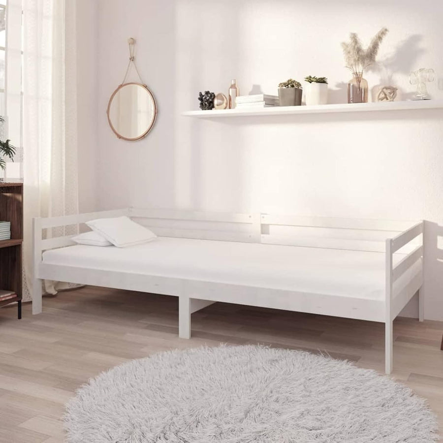 White Pine Wood Daybed Frame 90x200cm – Sofa Bed for Guest Room or Lounge