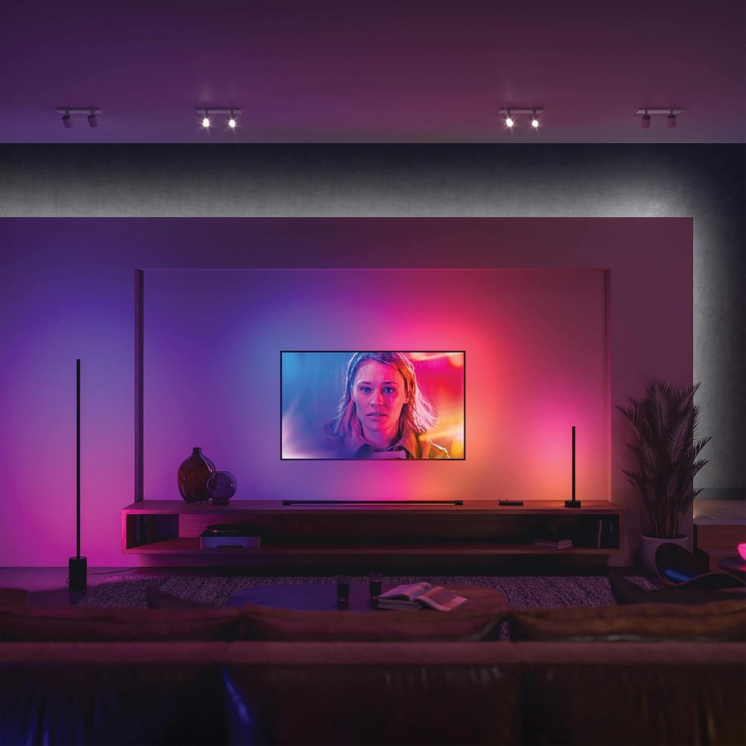 Smart LED Table Lamp Gradient Colour App Voice Control Ambient Mood Light