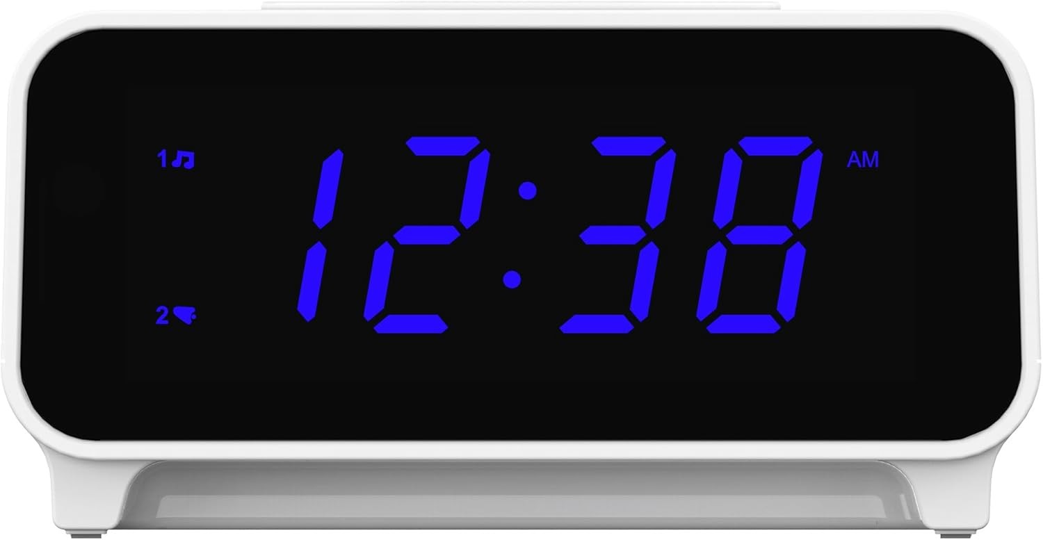 Digital Alarm Clock Radio AM FM Dual Alarm LED Display Auto Time Set