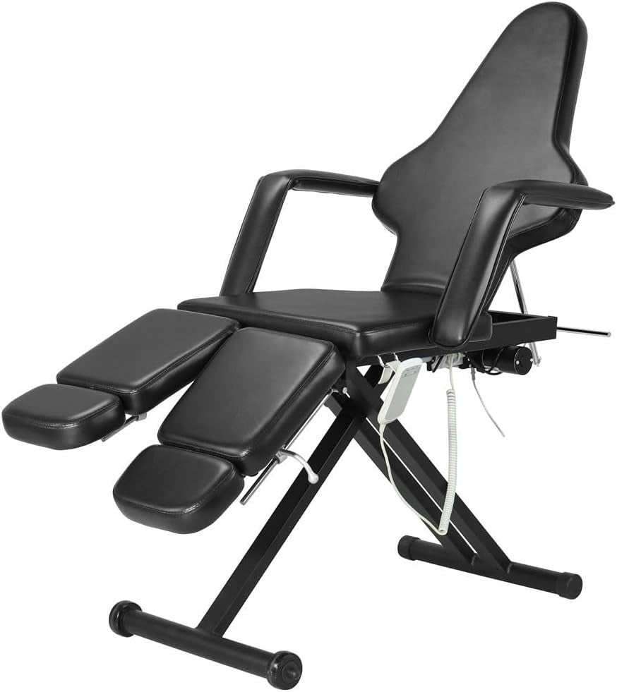 Electric Reclining Portable Massage Chair Adjustable Spa Therapy Bed