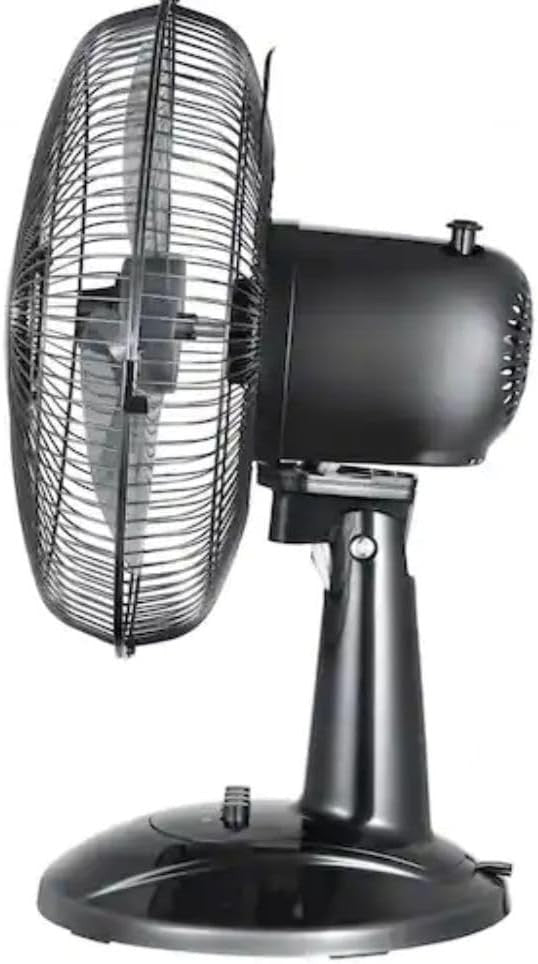 12-Inch Table Fan – 3 Speed, Adjustable Tilt, Quiet Cooling Airflow for Bedroom