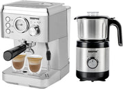 1140W Espresso Machine & 450W Grinder Set | 15-Bar Pressure | Milk Frother