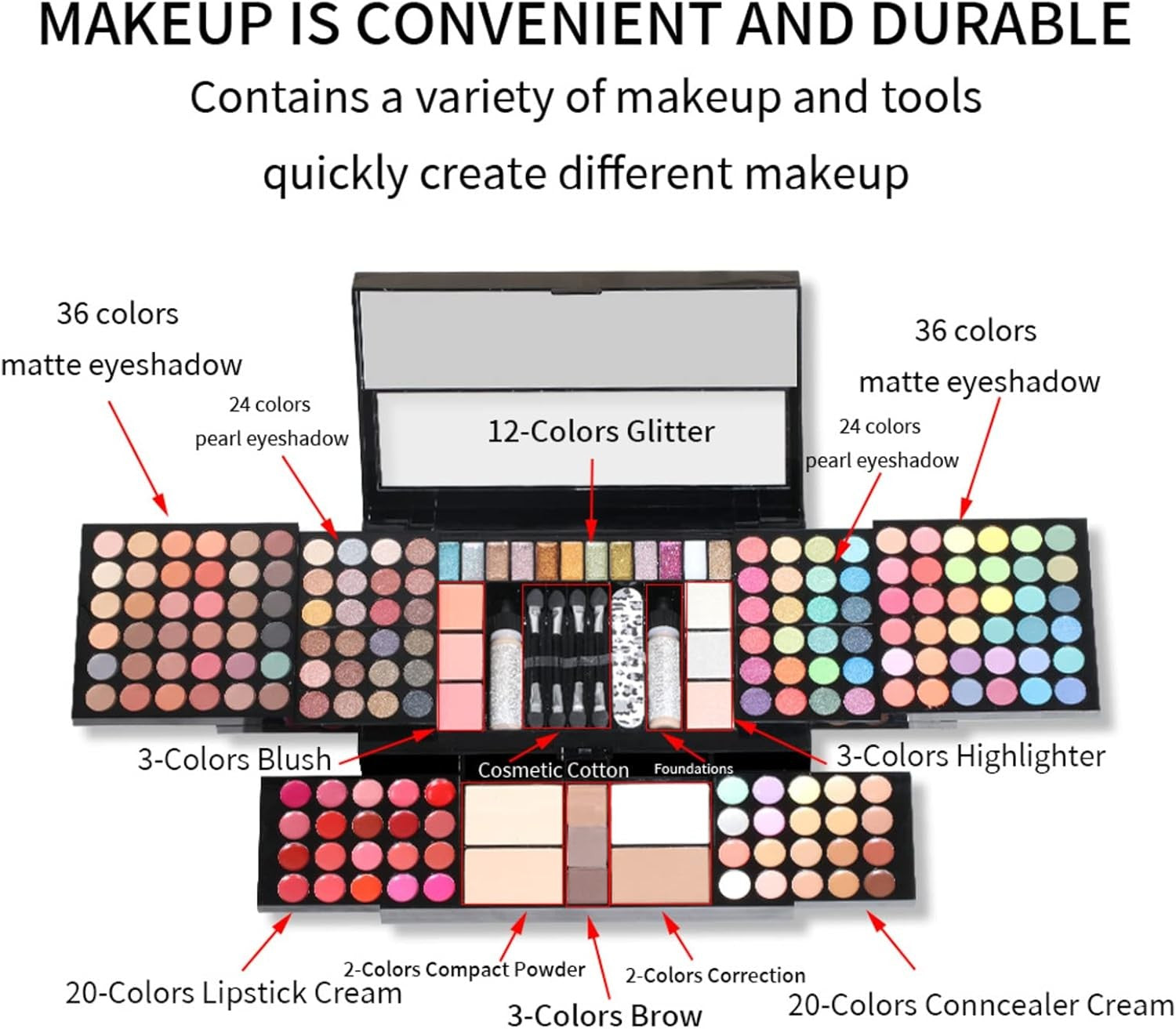 All In One Makeup Set Travel Kit Matte Eyeshadow