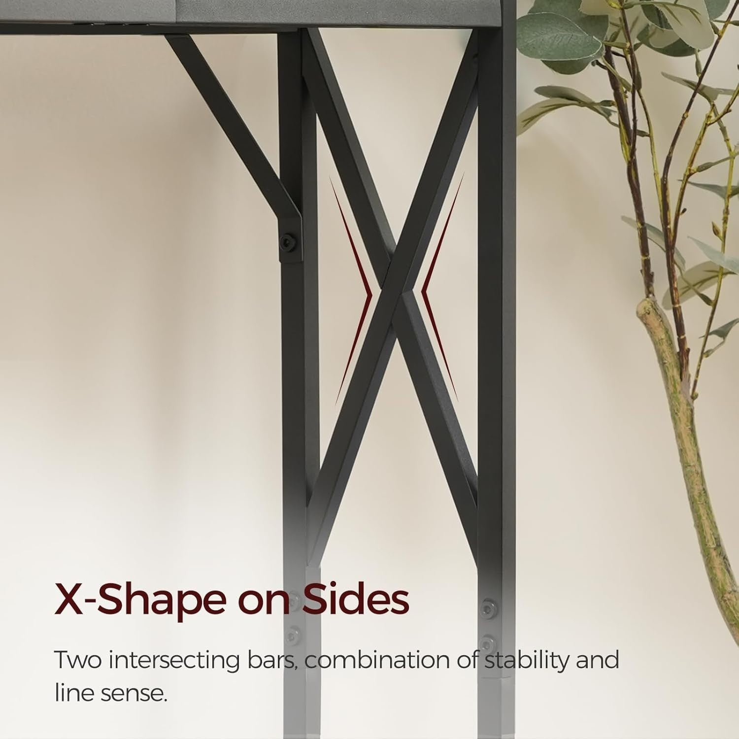 Rustic Console Table with USB Charging Ports – Slim 100cm Hallway Desk