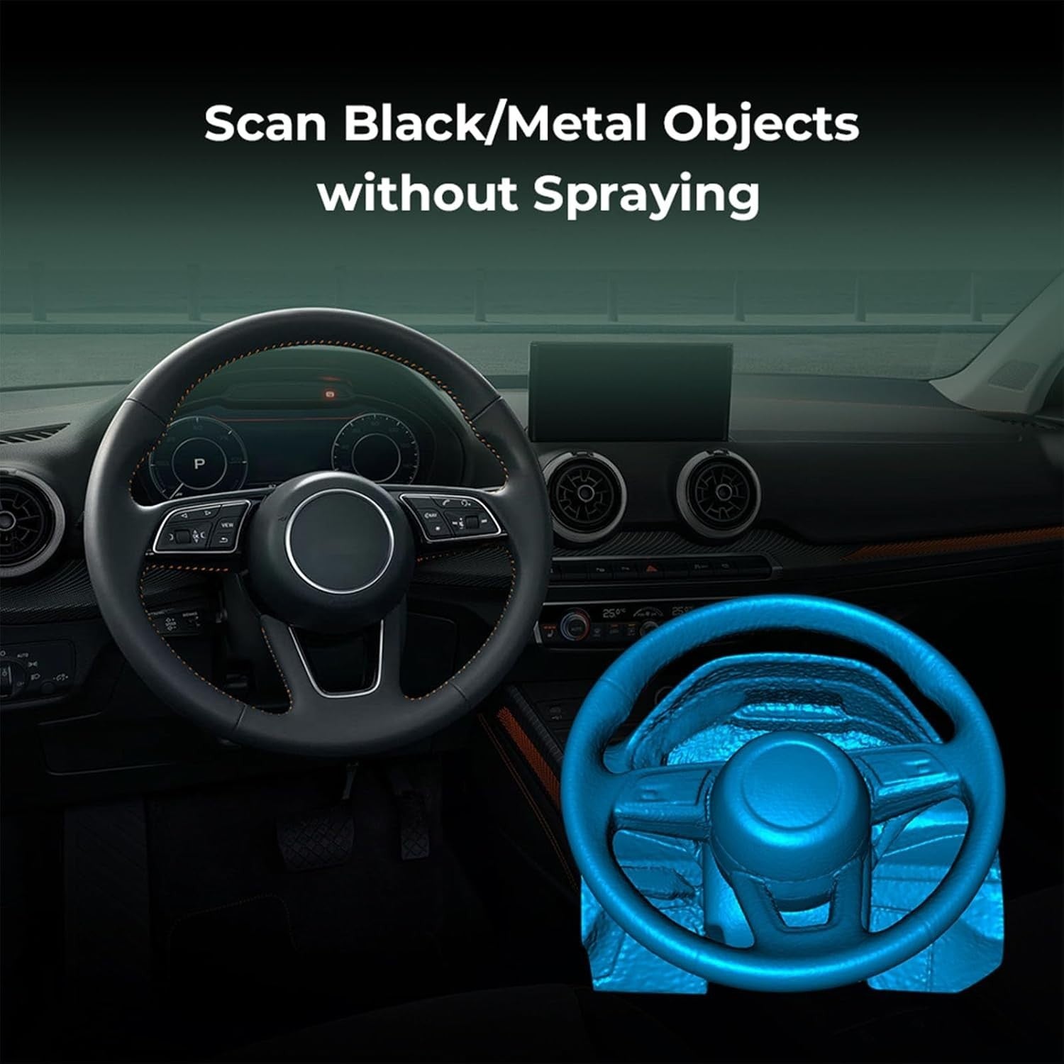 3D Scanner 0.1mm Accuracy Anti Shake Fast Scan Full Color