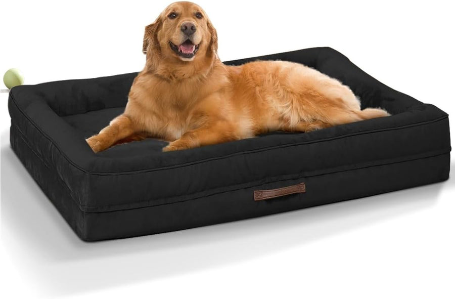 Large Orthopedic Dog Bed 91x61cm Waterproof Washable Black
