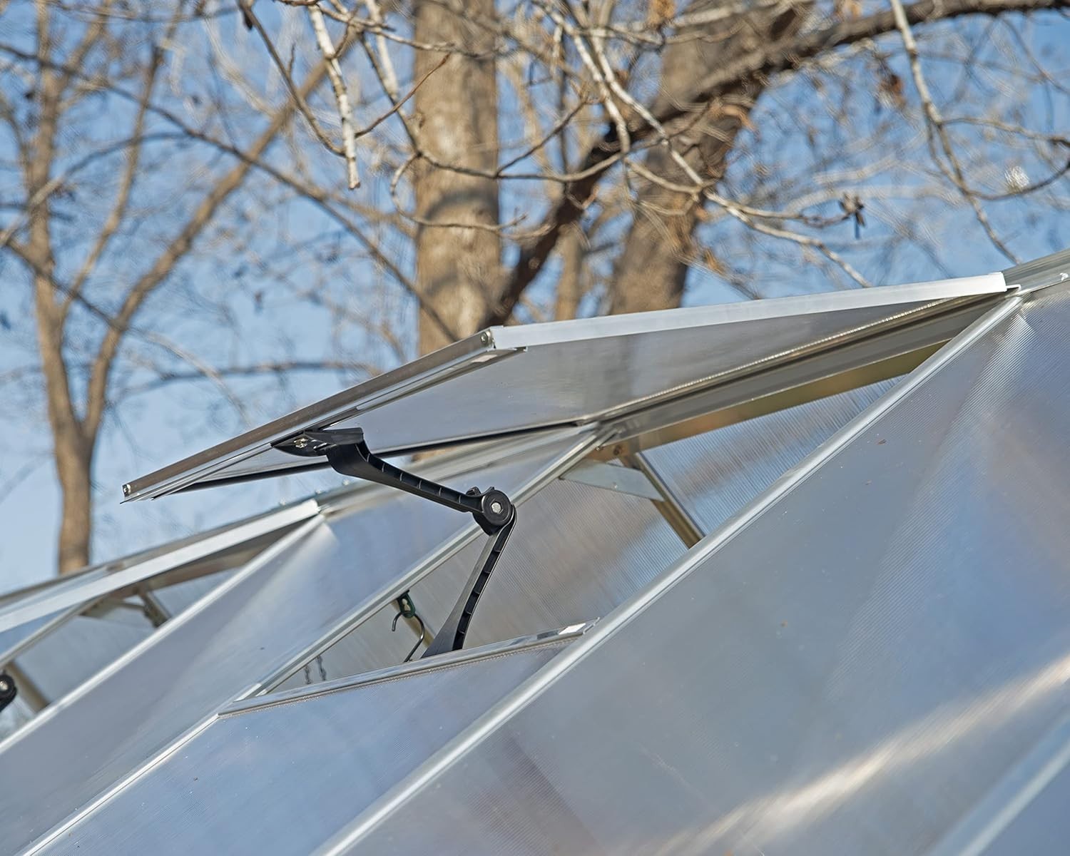 Luxury 6x10 Aluminium Greenhouse with Polycarbonate Panels UV-Proof Roof
