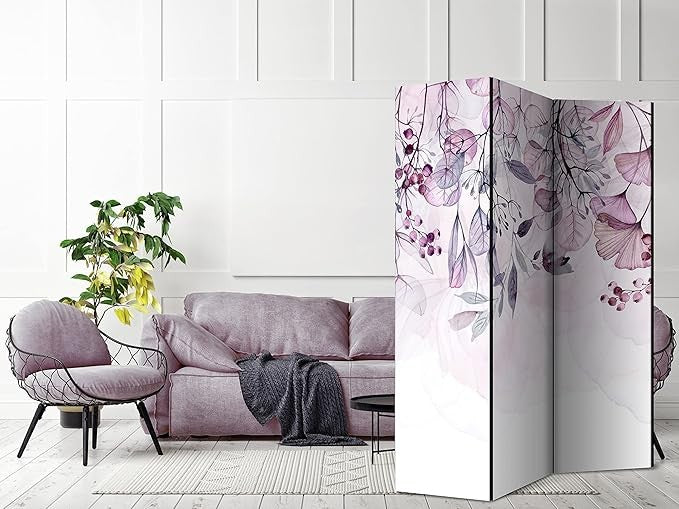 Red Leaf Acoustic Room Divider 135x172cm Double Sided Folding Screen