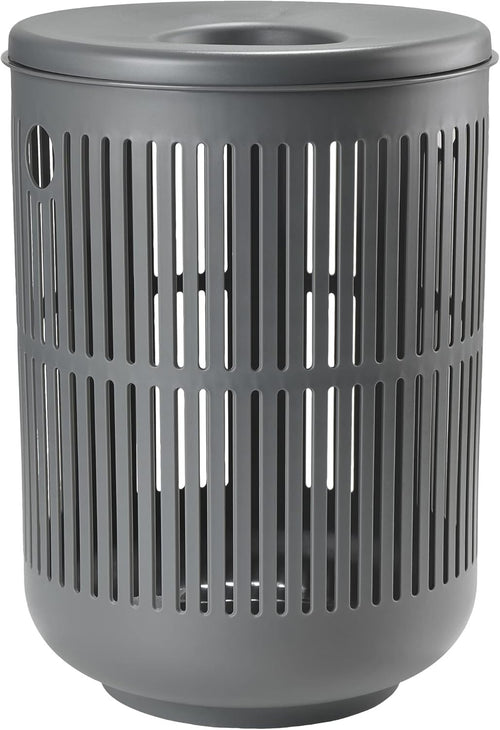 Modern Grey Laundry Basket 40×54cm | Ventilated Design | Stylish Home Storage
