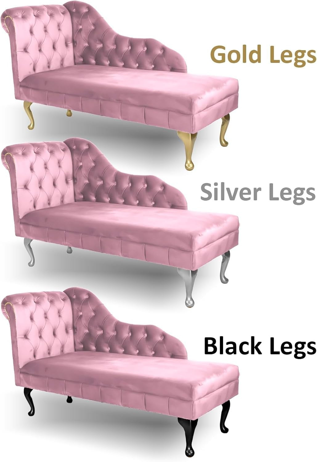 Pink Velvet Tufted Chaise Lounge Sofa – Handmade Comfort & Stylish Accent