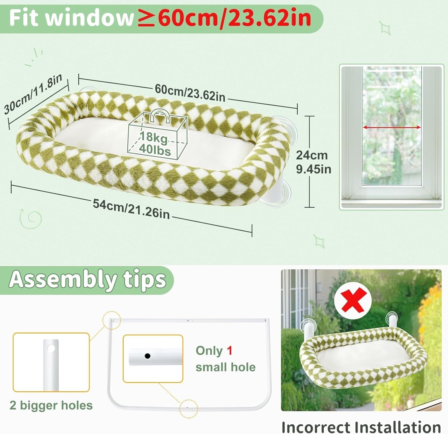 Cat Window Hammock Foldable Perch Suction Cup Seat Plush Cushion