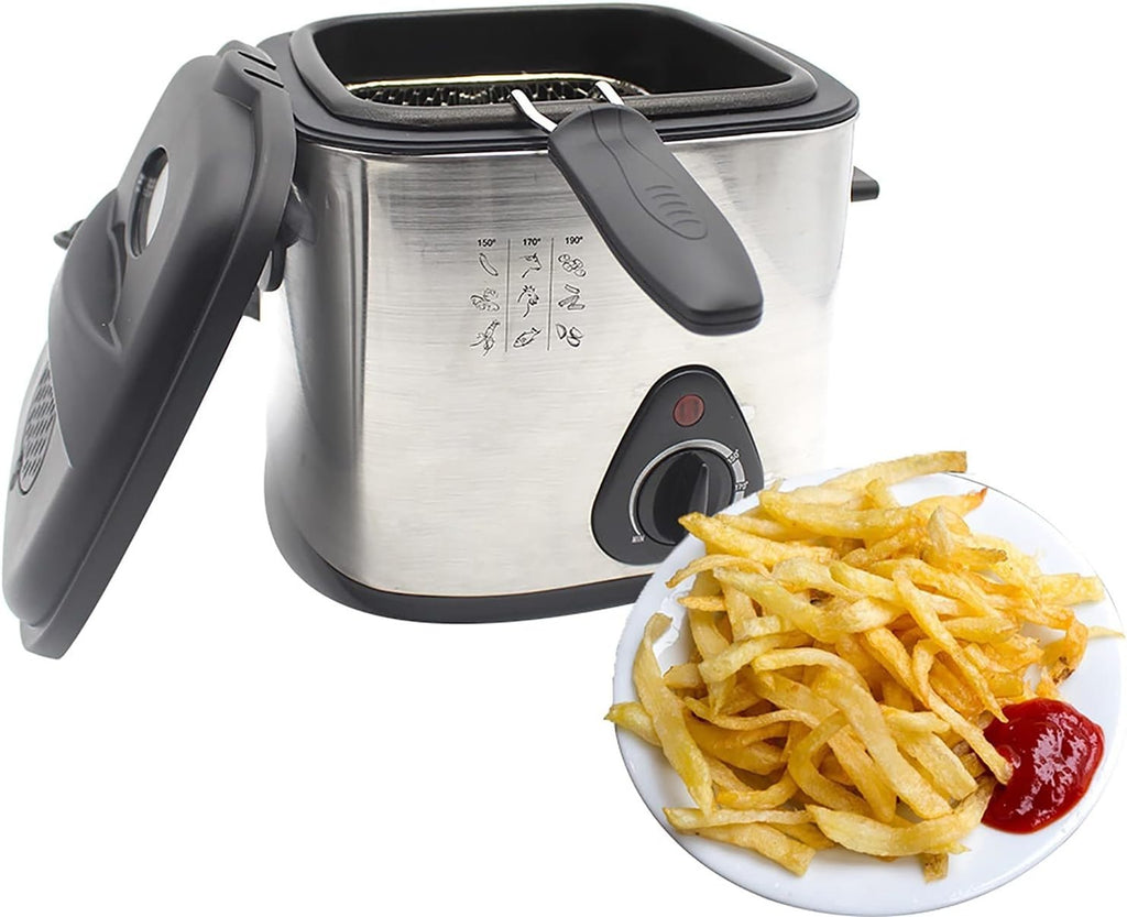 1.5L Electric Deep Fat Fryer 1000W Viewing Window Temp Control