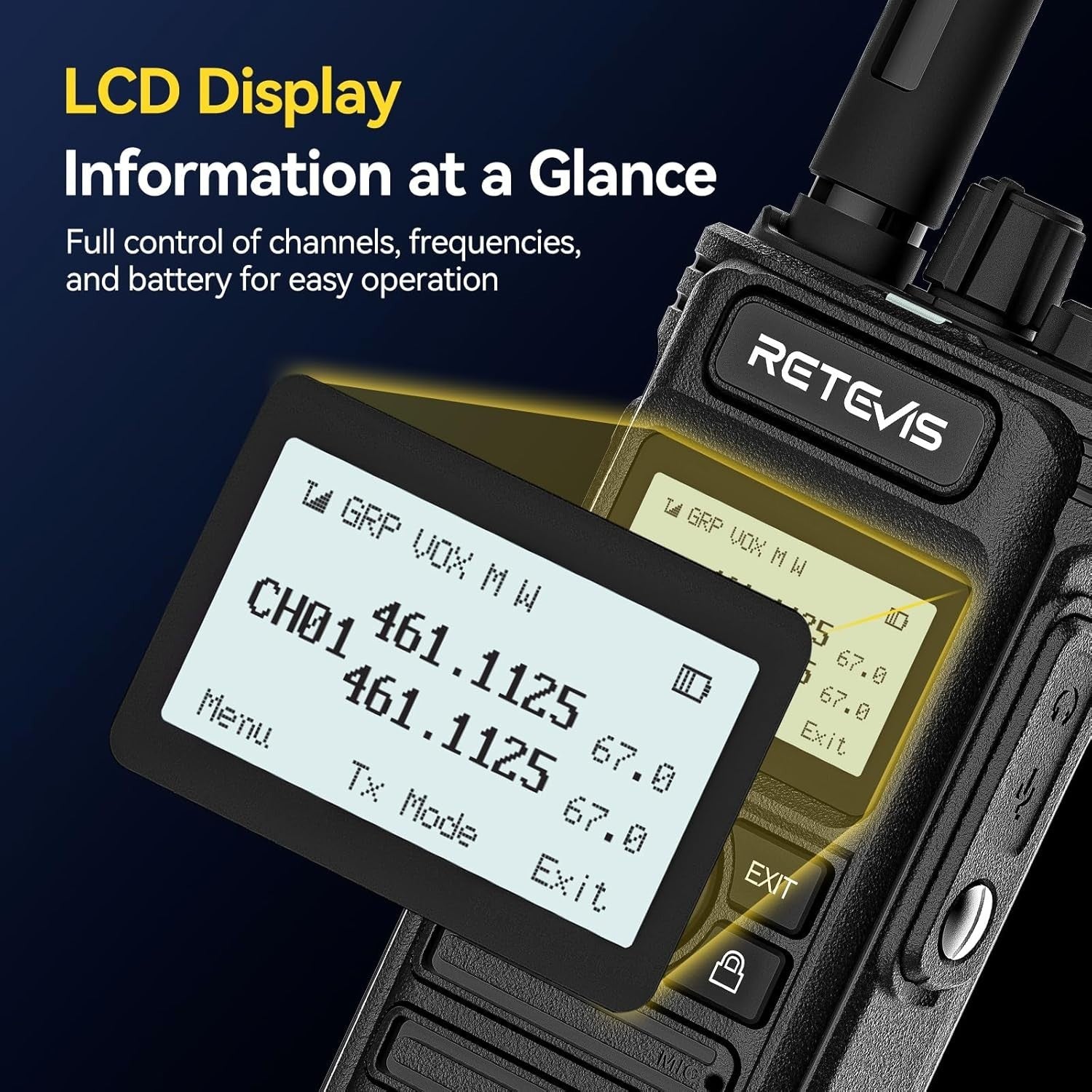Walkie Talkies 6 Pack Long Range LCD Group Call 2600mAh 6-Way Charger