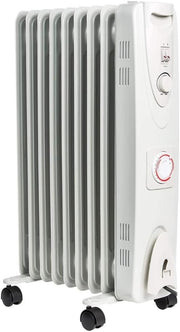 2000W Oil Filled Radiator Heater | Timer, Thermostat, Energy Efficient