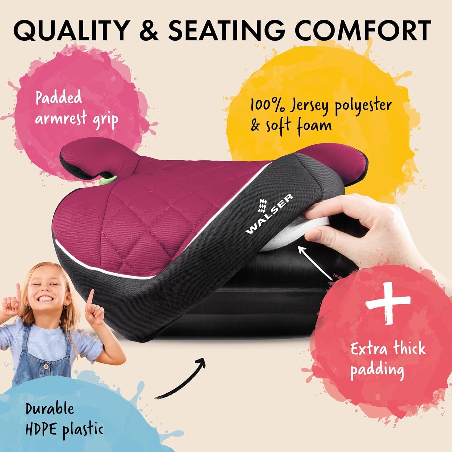 i-Size Booster Seat 125–150cm Lightweight Child Car Seat R129