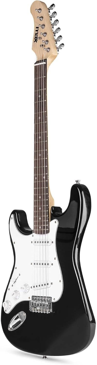 Left Handed Electric Guitar Starter Kit 40W Amp Full Size Black