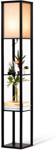 Floor Lamp With Shelves LED Modern Storage Standing Light Living Room Bedroom