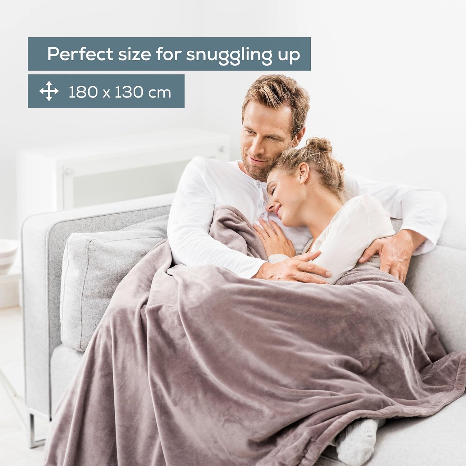 Electric Heated Throw Blanket 6 Heat Settings Auto Shut Off Soft Fleece  Descrip