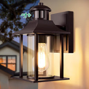 Waterproof Outdoor Motion Sensor Wall Light with Bulb, Aluminium Sconce