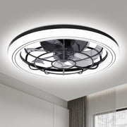 Ankishi 49CM Silent Ceiling Fan with Light, 75W, 6-Speed, Remote, LED