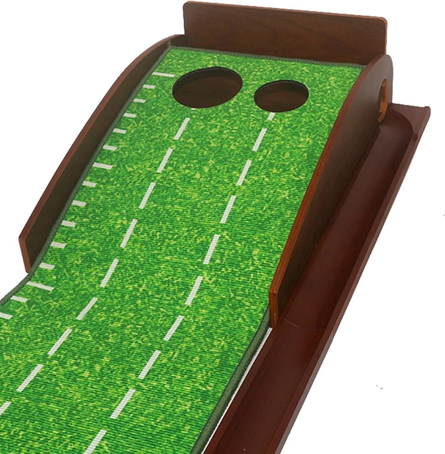 Indoor Putting Green Golf Practice Mat Solid Wood Non Slip Home Trainer