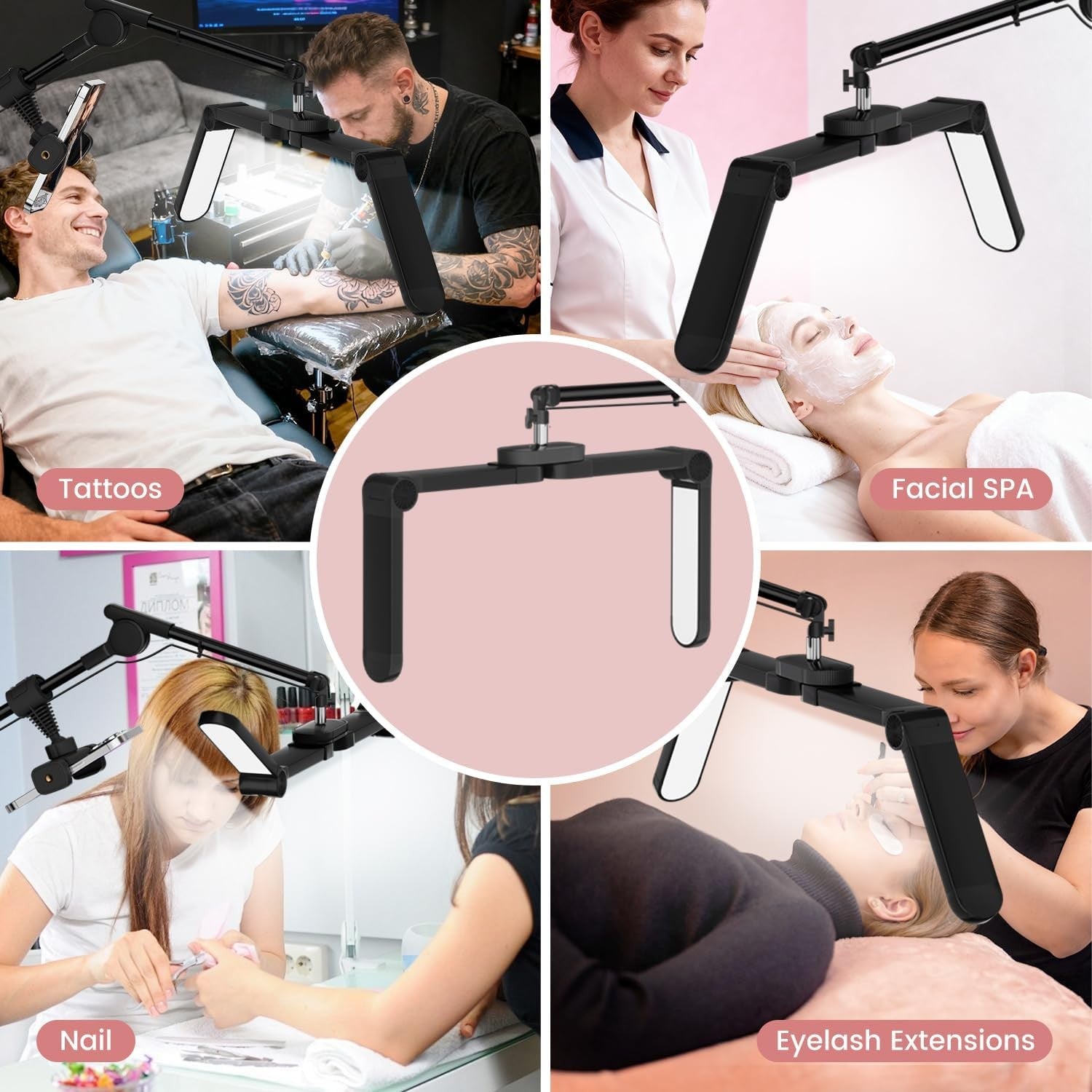 40W Foldable Square Lash Light LED Beauty Lamp Remote Dimmable