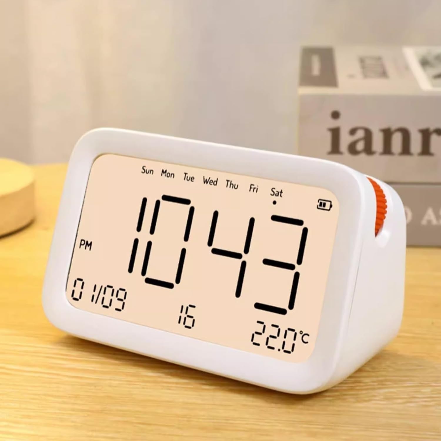 Loud Digital Alarm Clock Night Light USB Rechargeable Bedside Clock