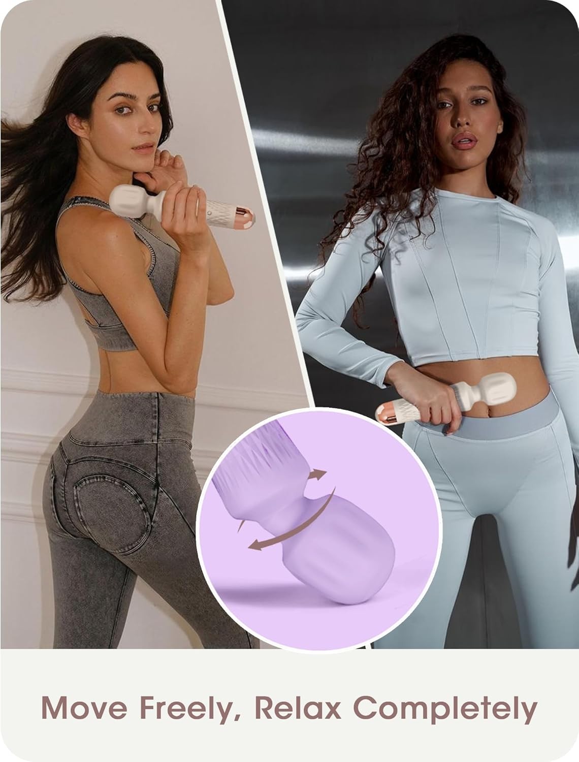 Compact Cordless Body Massager Quiet Vibration Muscle Relief Fast Recharge