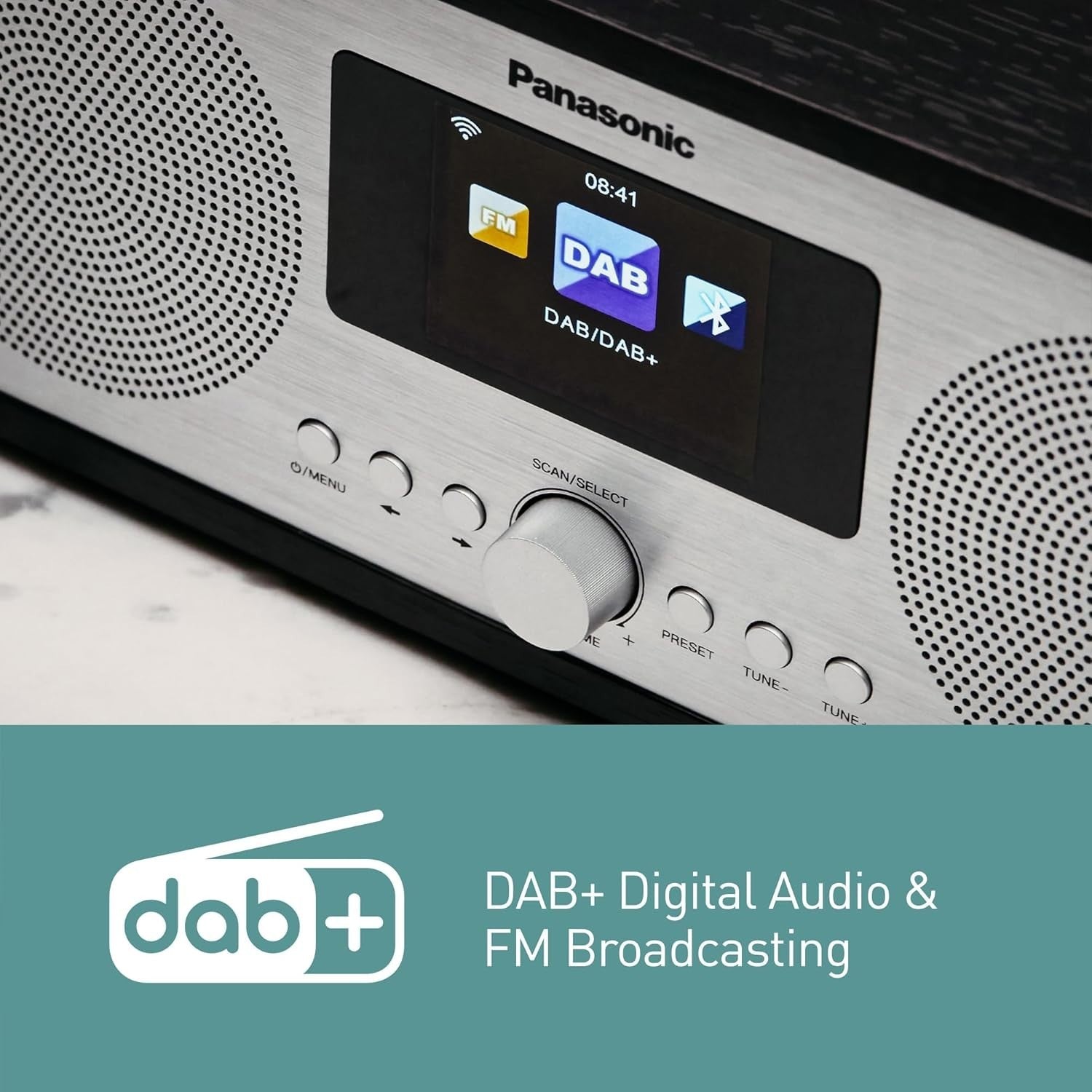 Internet DAB+/FM Radio with Bluetooth, USB Charging & Alarm