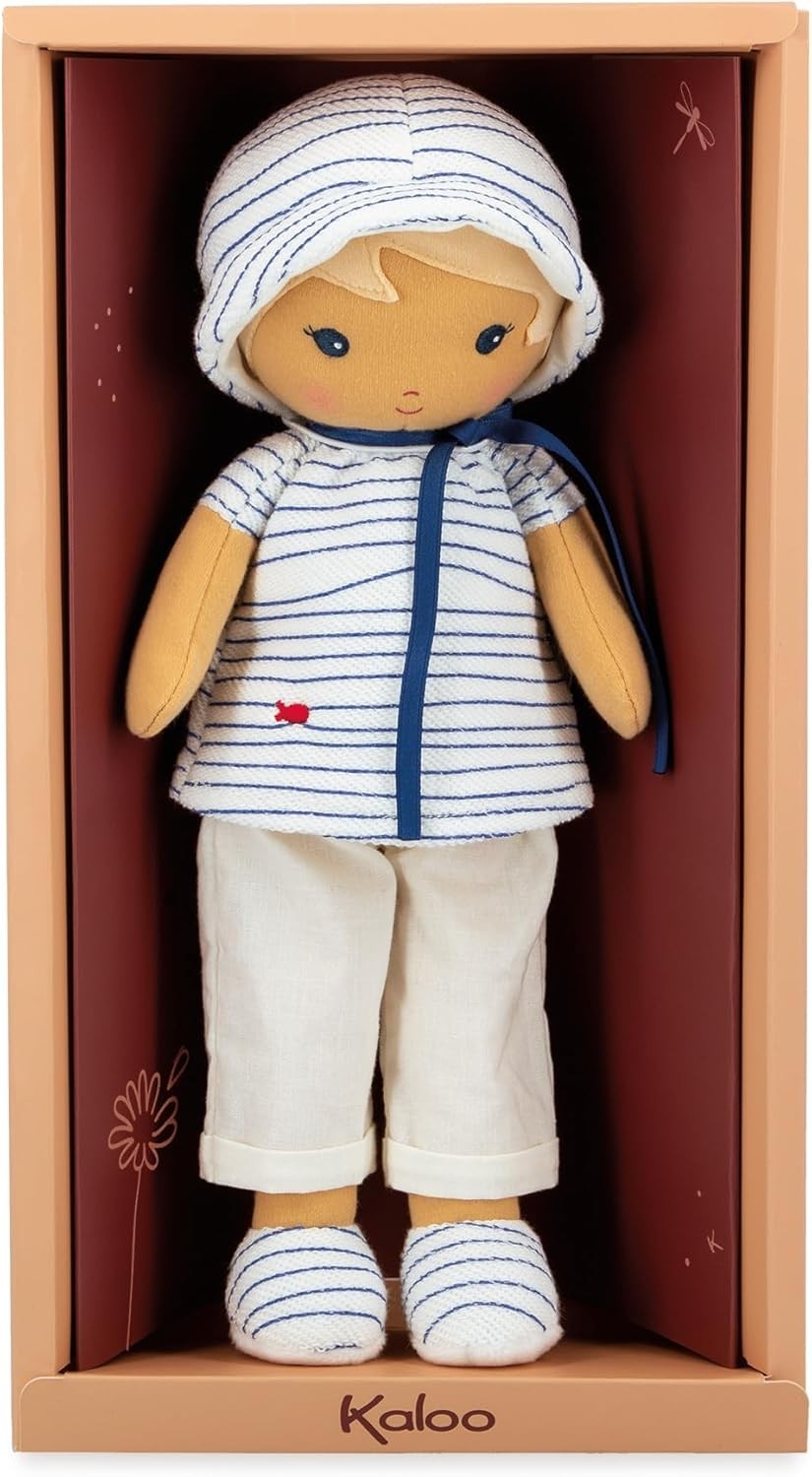 32cm Soft Fabric Rag Doll Sailor Outfit Personalised Ribbon Baby Gift Box