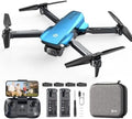 1080P HD Foldable Drone w/ APP Control, Tap Fly, Optical Flow, 2 Batteries