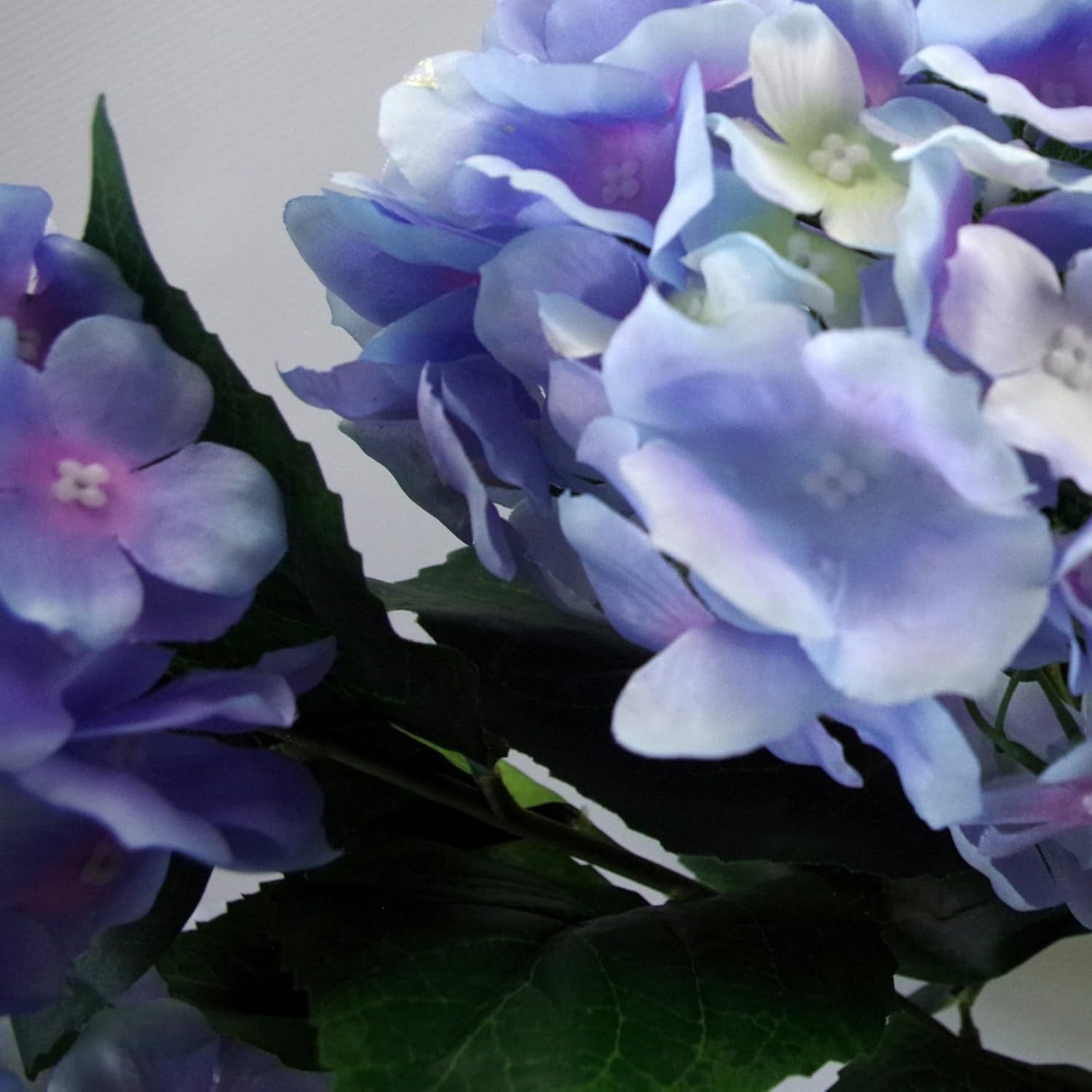 90cm Artificial Hydrangea Flower Plant in Weighted Pot Blue Floral Home Decor