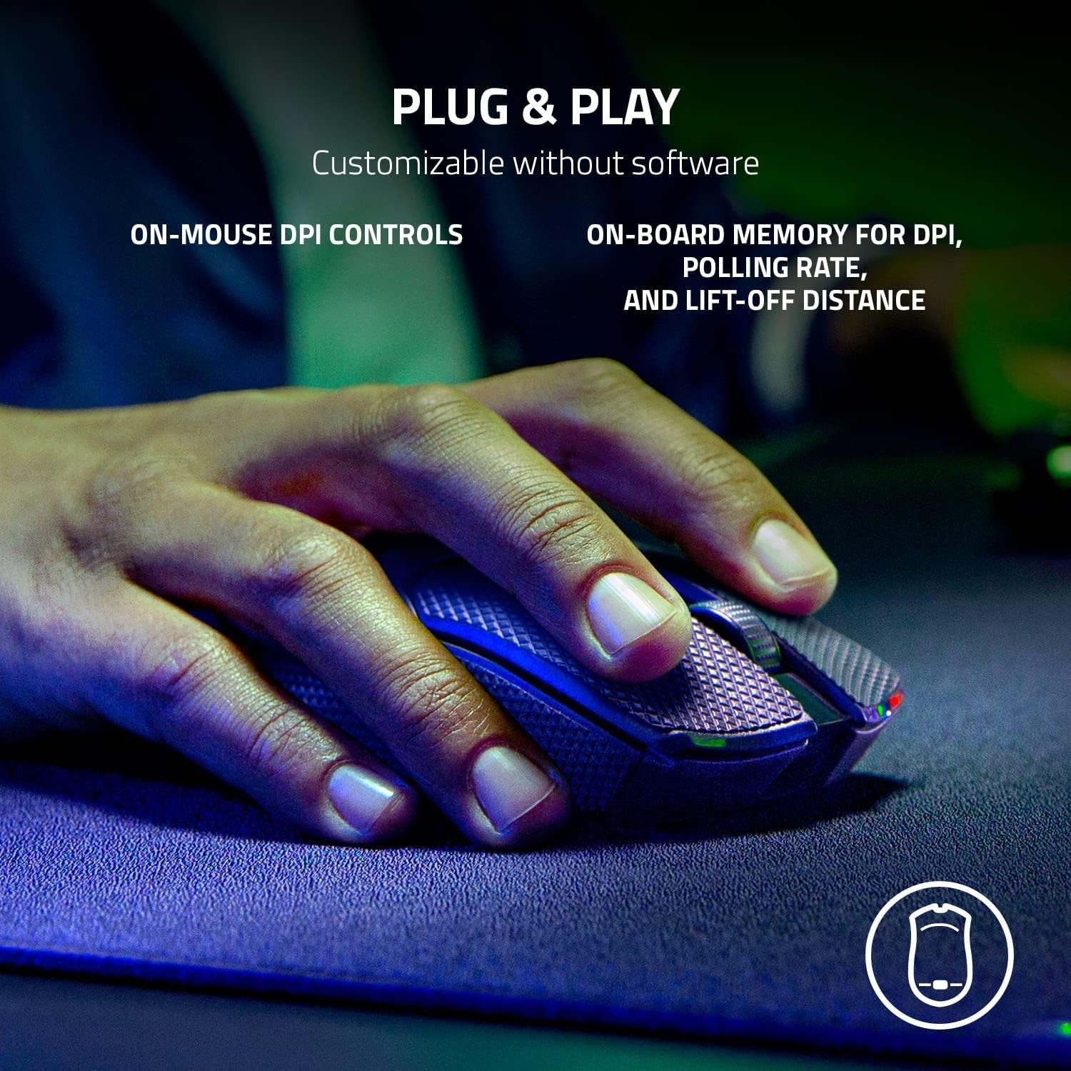 Ultra Light Wireless Gaming Mouse 30K DPI Pro Sensor Esports Performance