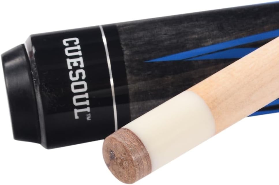 58” Pool Cue Maple Shaft 1/2 Joint 13mm Tip Irish Linen 19oz