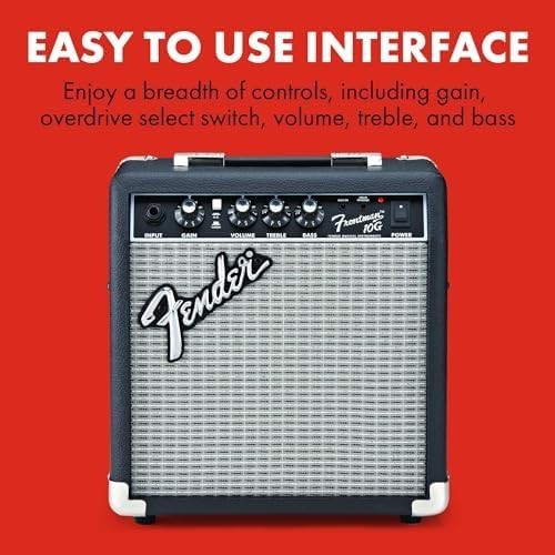 10W Guitar Combo Amp Practice Overdrive Headphone Jack Portable