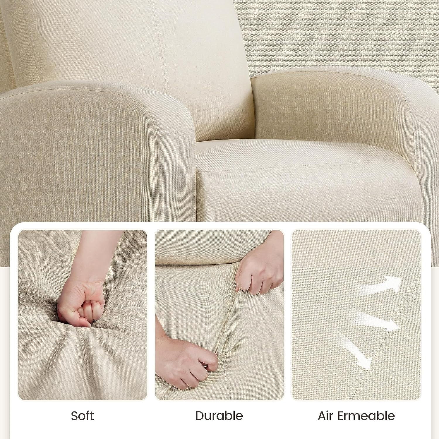 Recliner Sofa Chair Fabric Adjustable Lounge Seat Home Cinema Armchair