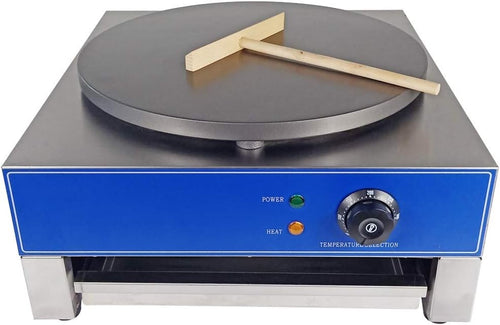 16" Commercial Crepe Maker 3KW Non-Stick Hot Plate 50-300°C Temp Control