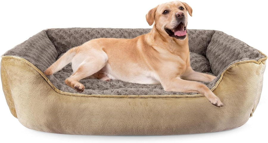 Large Calming Dog Bed 89x64x23cm Washable Plush Anti Anxiety