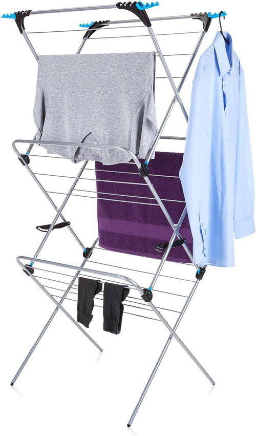 3 Tier Folding Clothes Airer 21m Laundry Drying Rack Indoor Outdoor