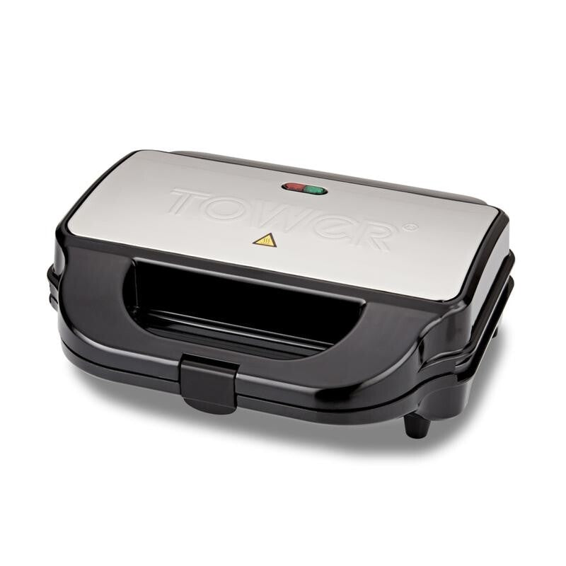 Tower 3-in-1 Deep Fill Sandwich Waffle Grill Maker | 900W Non-Stick Plates