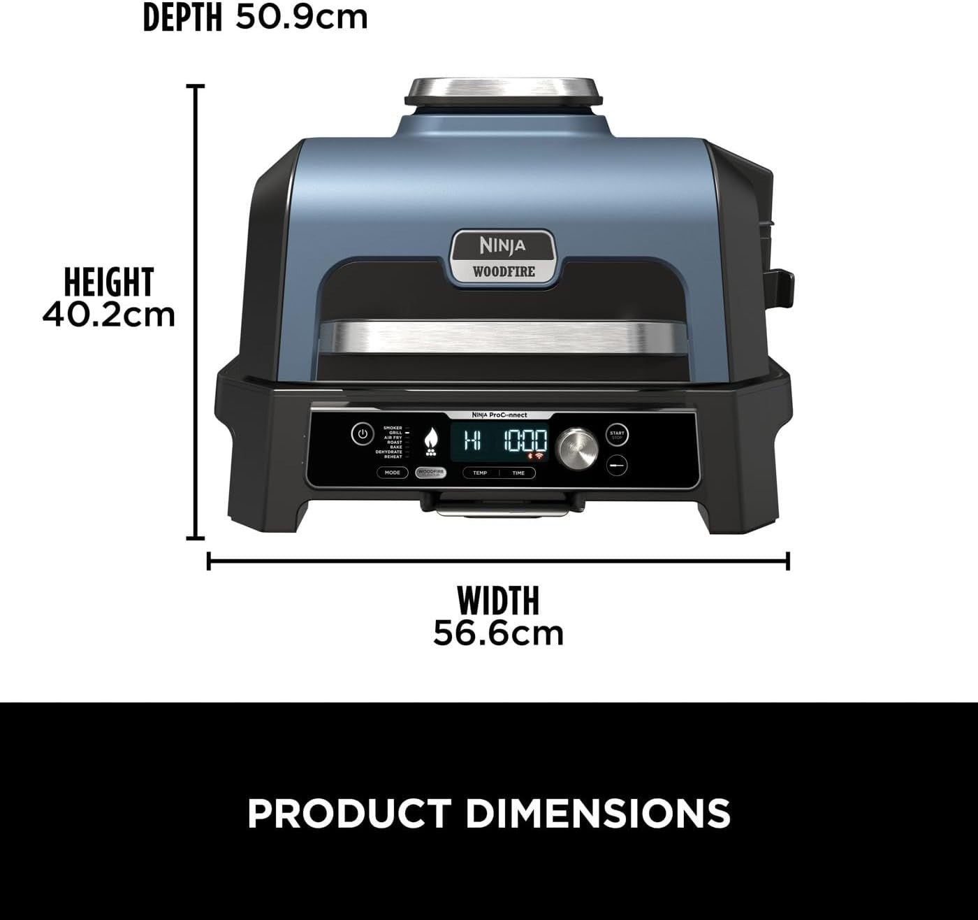 Smart Electric BBQ Grill & Smoker 7-in-1 with App Control & Digital Probe