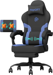 Gaming Chair w/ Footrest Massage Lumbar Recliner 300lbs