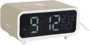 LED Alarm Clock Wireless Phone Charger Day Date Display Bedside Desk