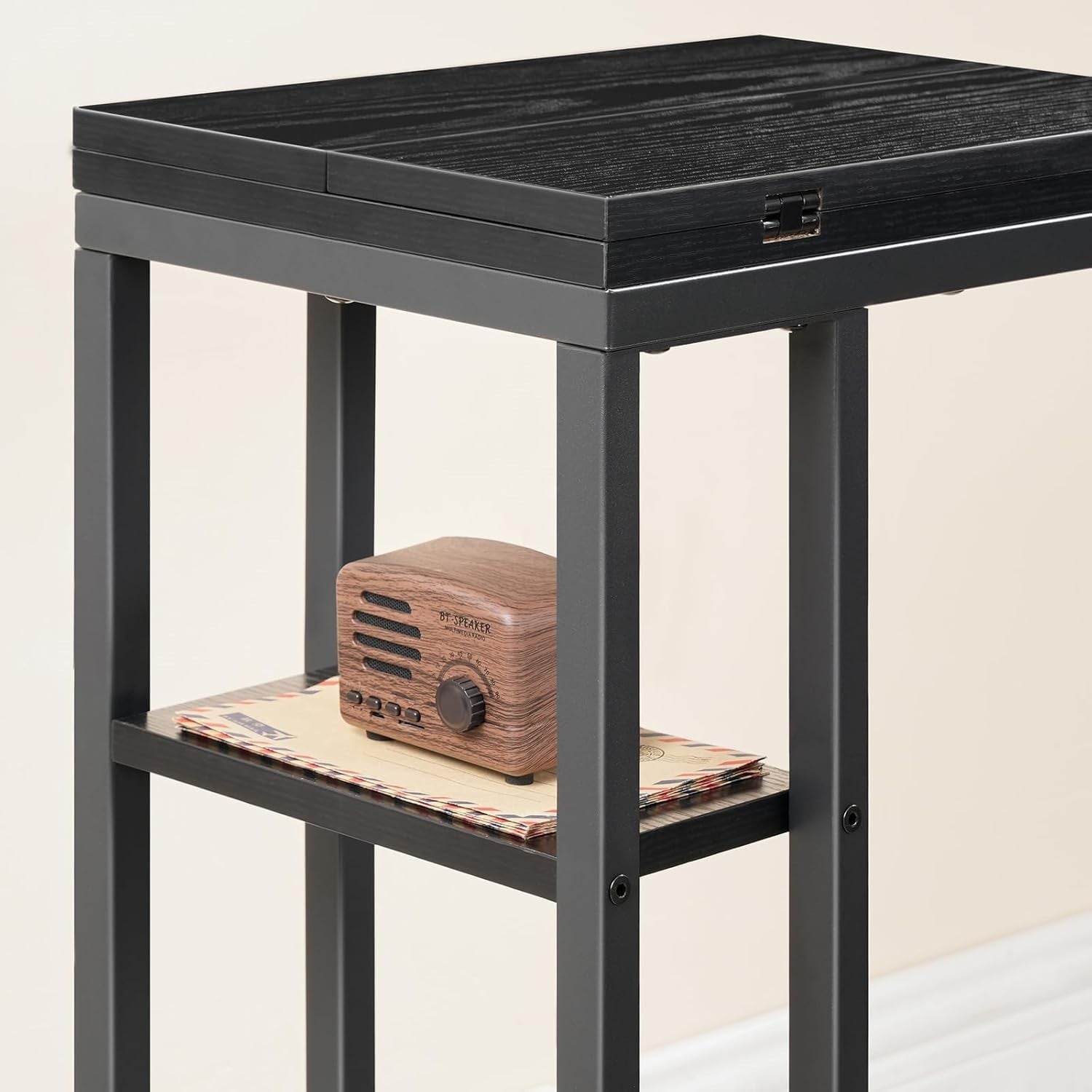 Foldable C-Shaped Side Table with Large Workspace – Laptop Snack Table