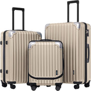 3pc Carry On Luggage Set Expandable Hardshell Spinner TSA Laptop