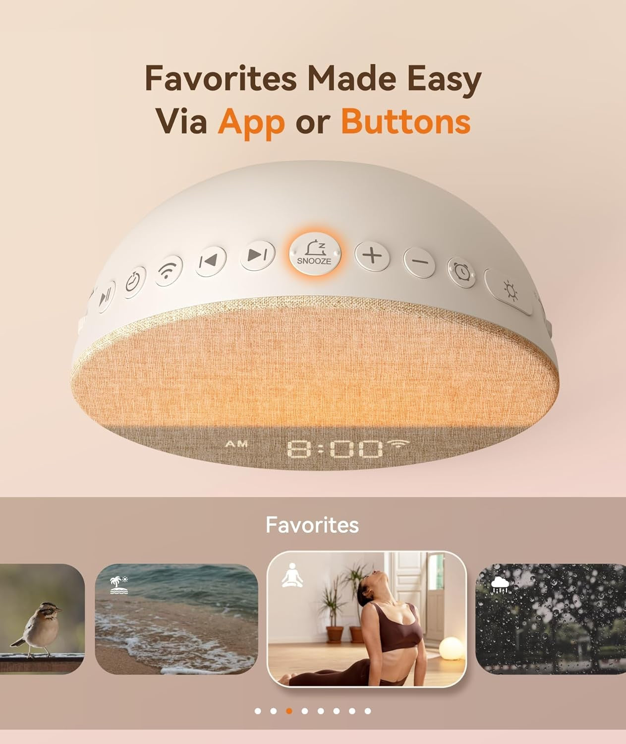 Sunrise Alarm Clock Wake Up Light App Control White Noise Bedroom Lamp
