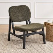 Retro Chenille Accent Chair Green Lounge Armchair for Living Room Home